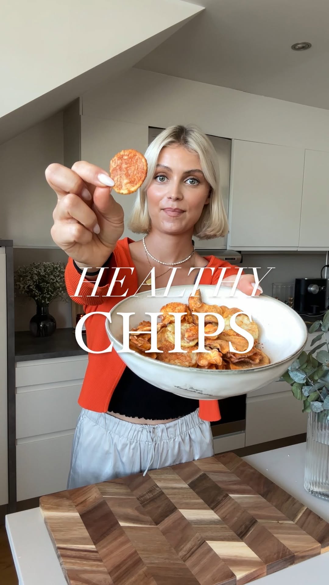 Healthy Microwave Potato and Sweet Potato Chips