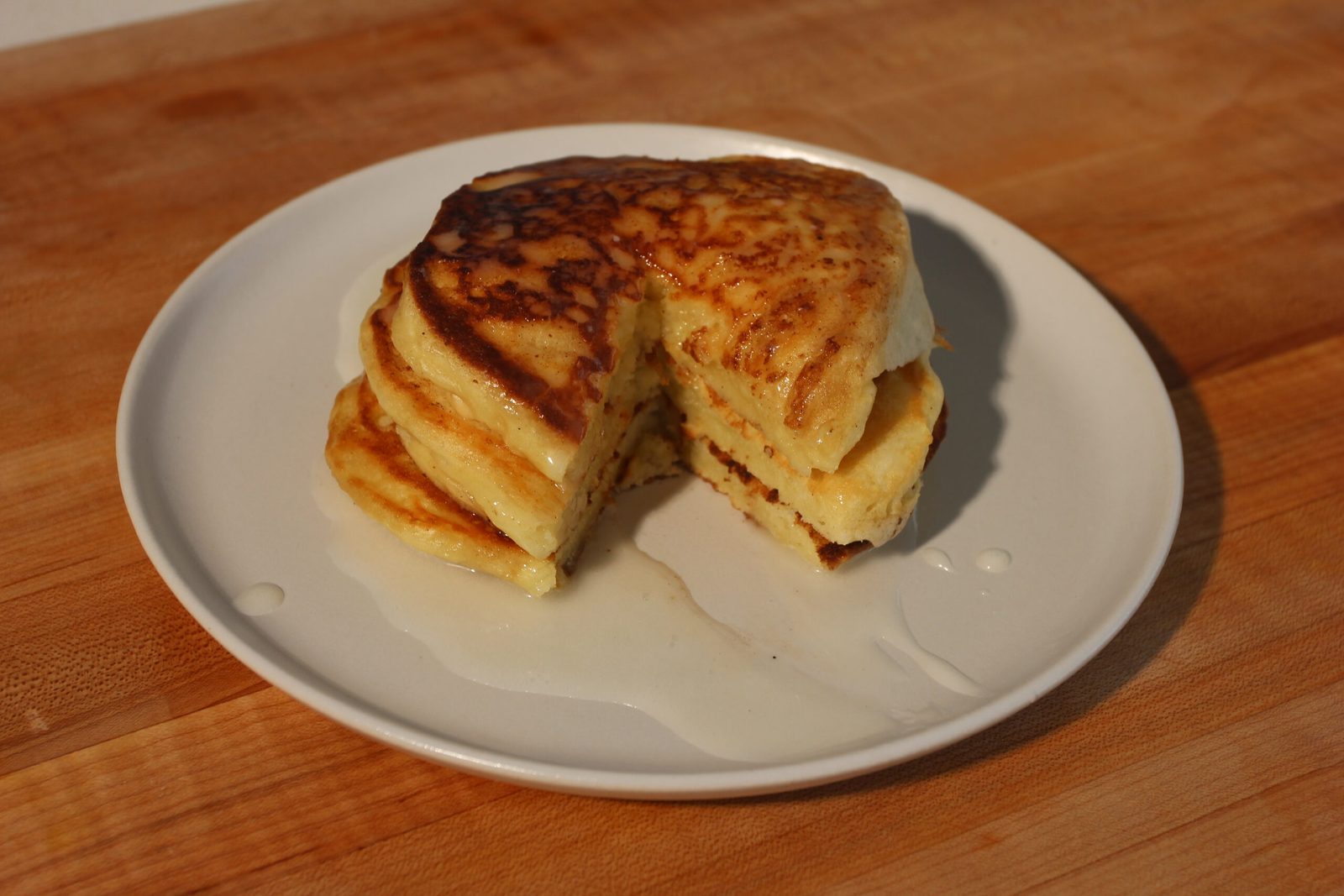 Cinnamon Roll Cottage Cheese Pancakes