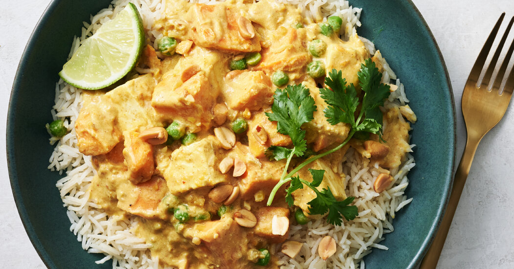 Tofu and Sweet Potato Peanut Butter Curry
