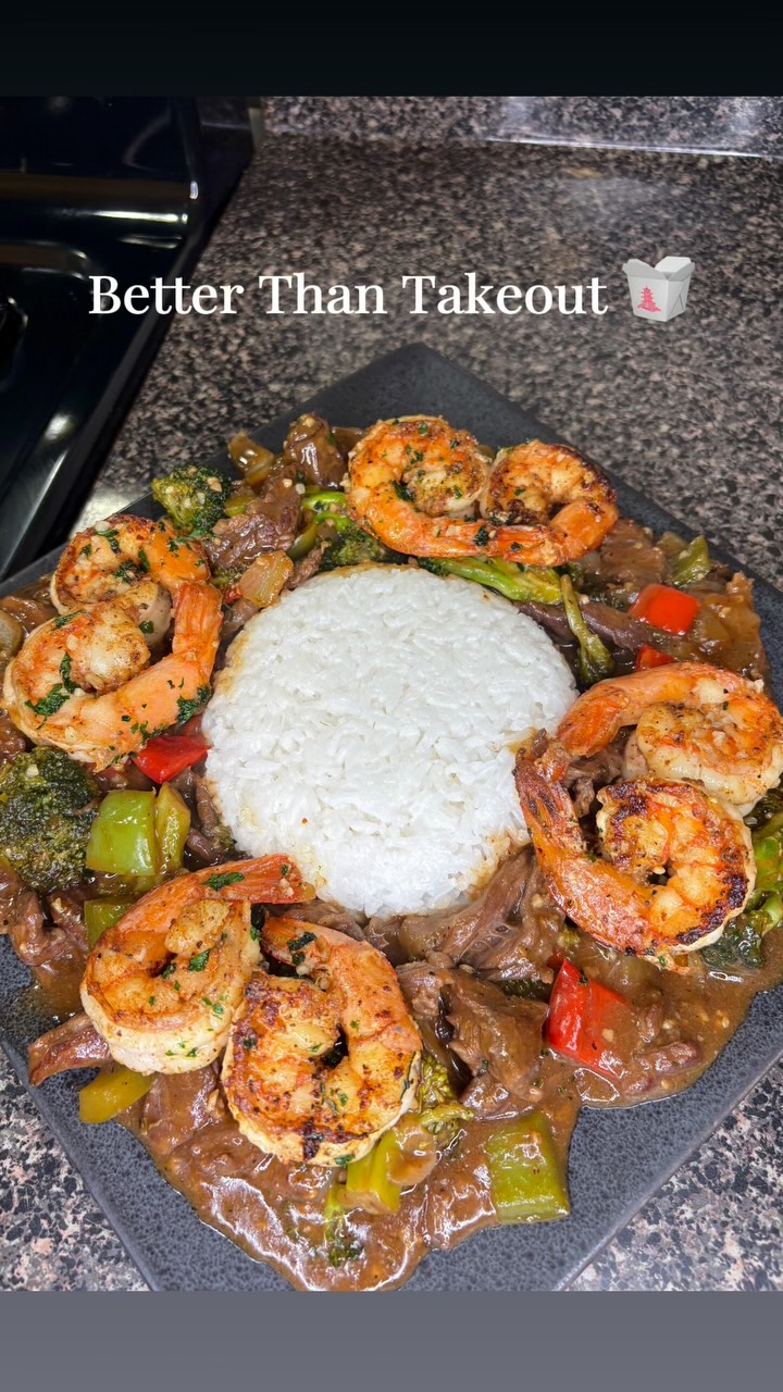 Beef, Shrimp & Broccoli Stir-Fry