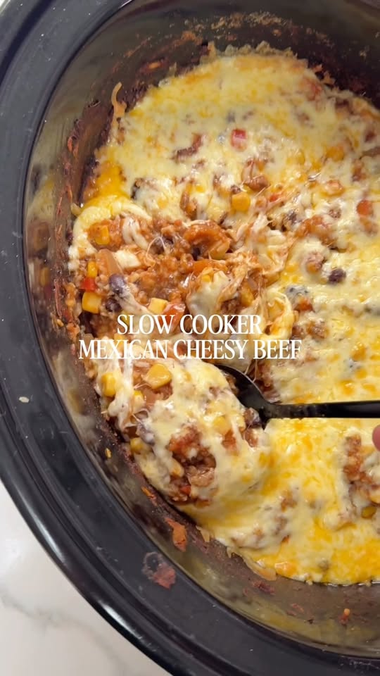 Slow Cooker Mexican Cheesy Beef