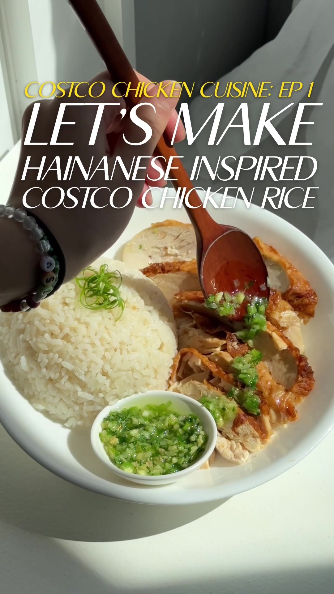Hainanese Inspired Costco Chicken Rice
