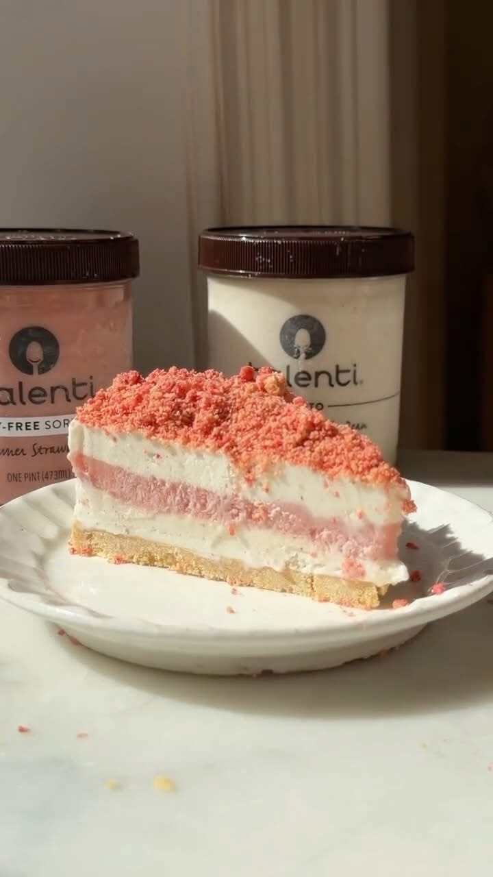 Strawberry Shortcake Gelato Cake