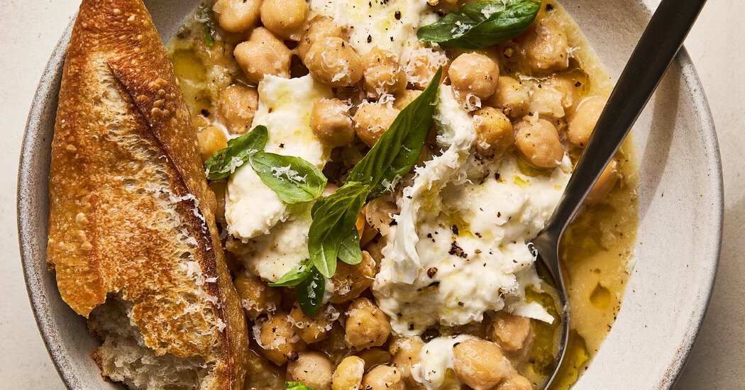 Chickpeas al Limone With Burrata