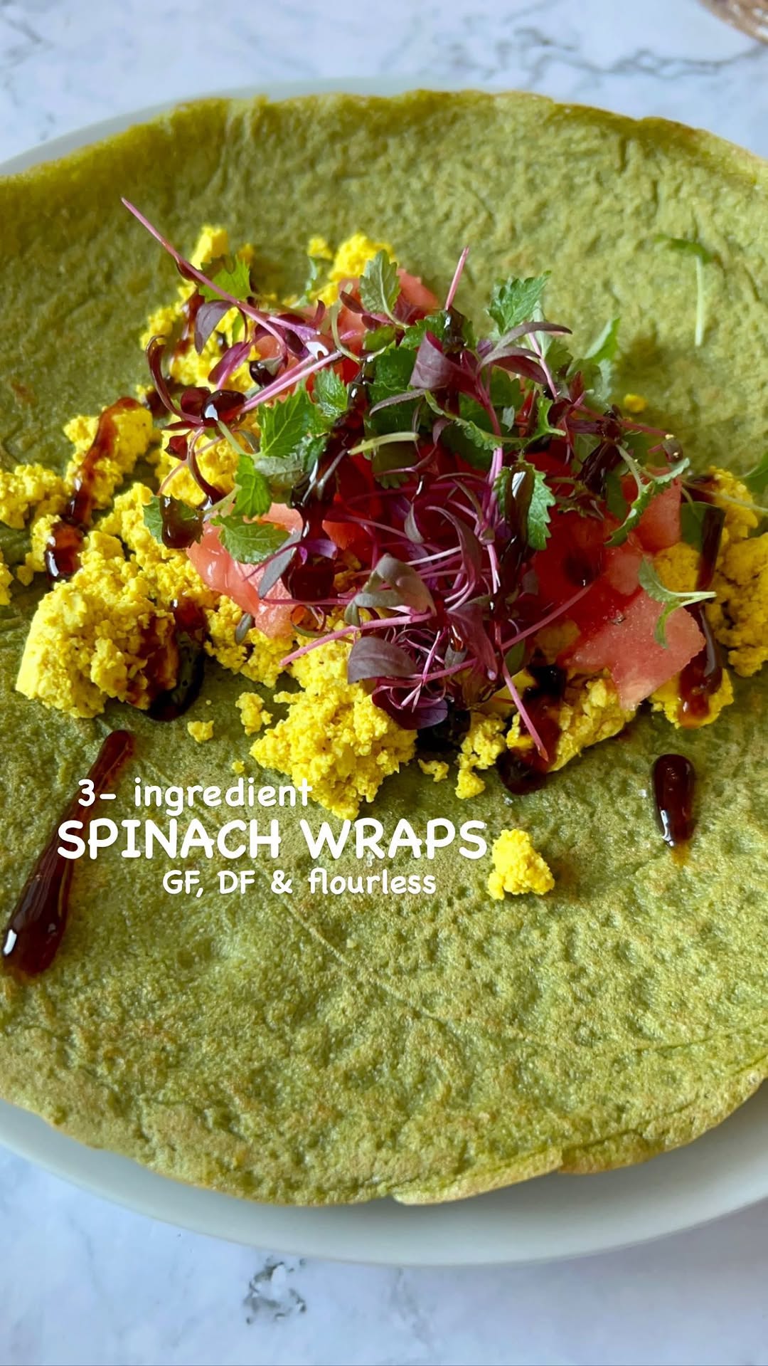 3-Ingredient Spinach Quinoa Wraps