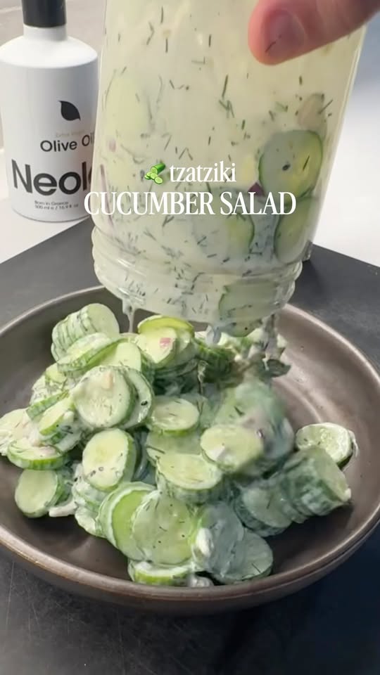 Tzatziki Inspired Cucumber Salad
