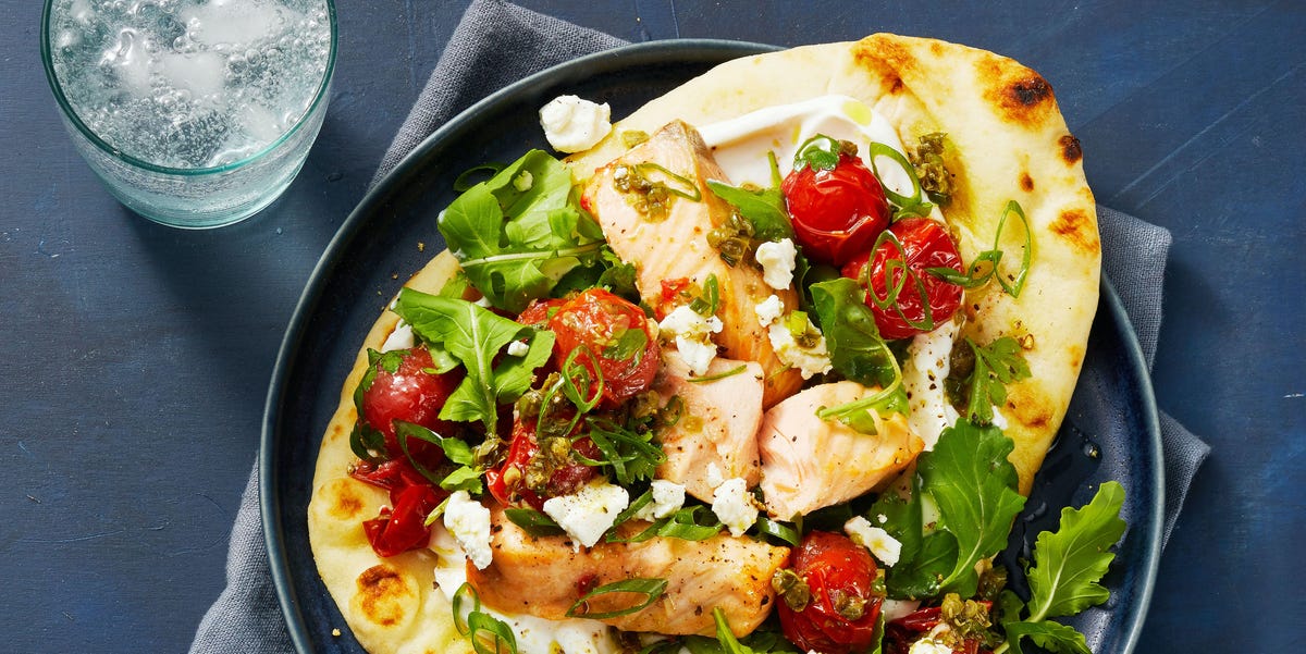 Air Fryer Salmon Flatbreads