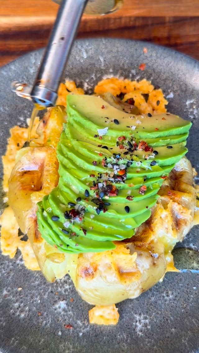 Potato and Cheese Waffle