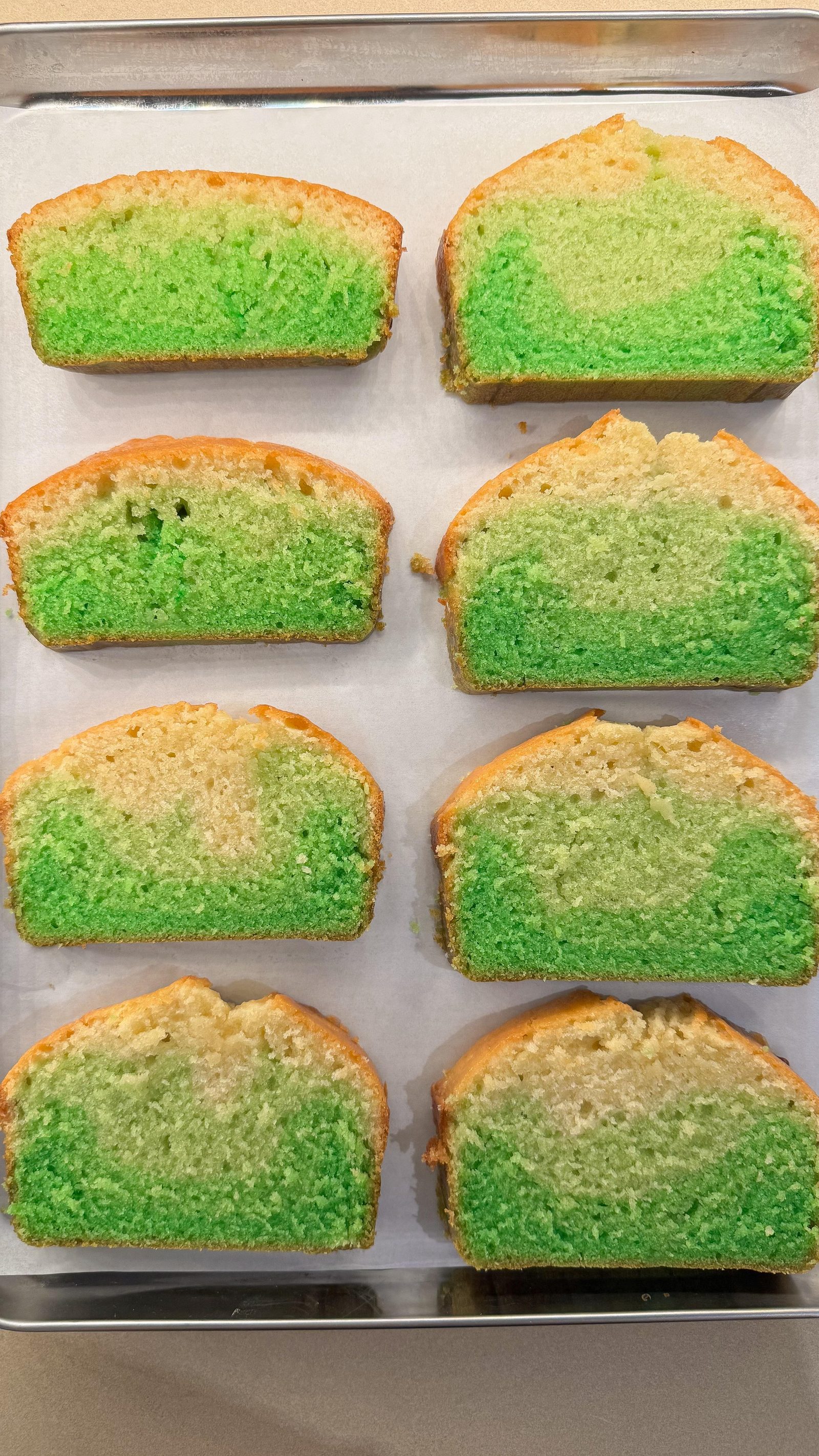 Ombré Pandan Butter Cake