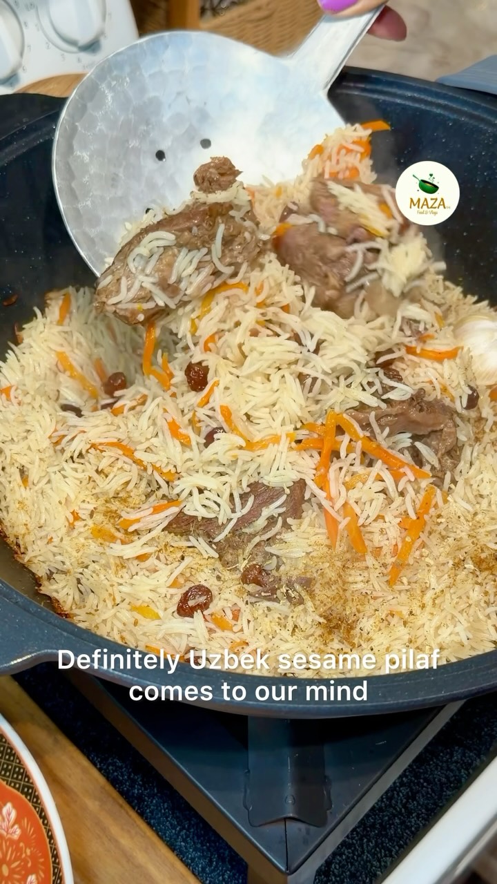Uzbek Palau with Sesame Oil