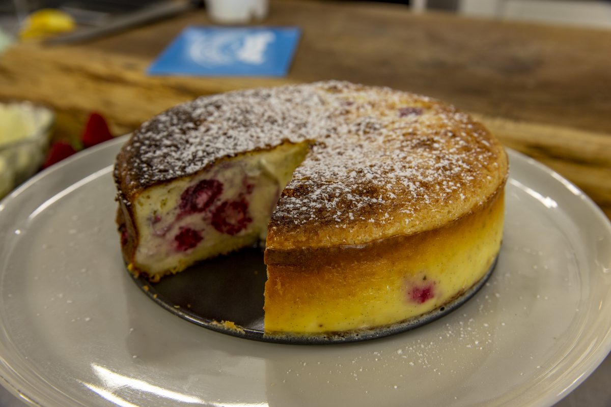Baked Raspberry Cheesecake