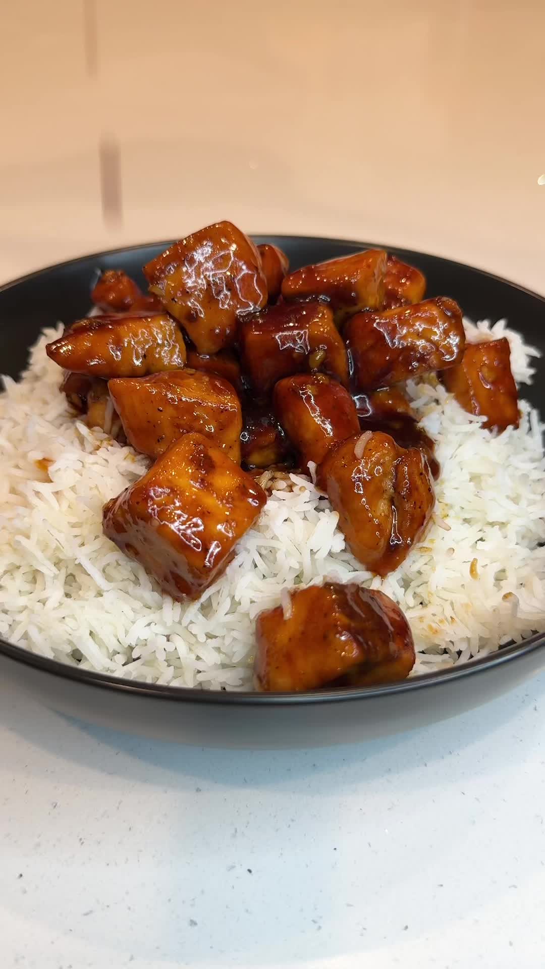 Spicy Teriyaki Salmon Bites