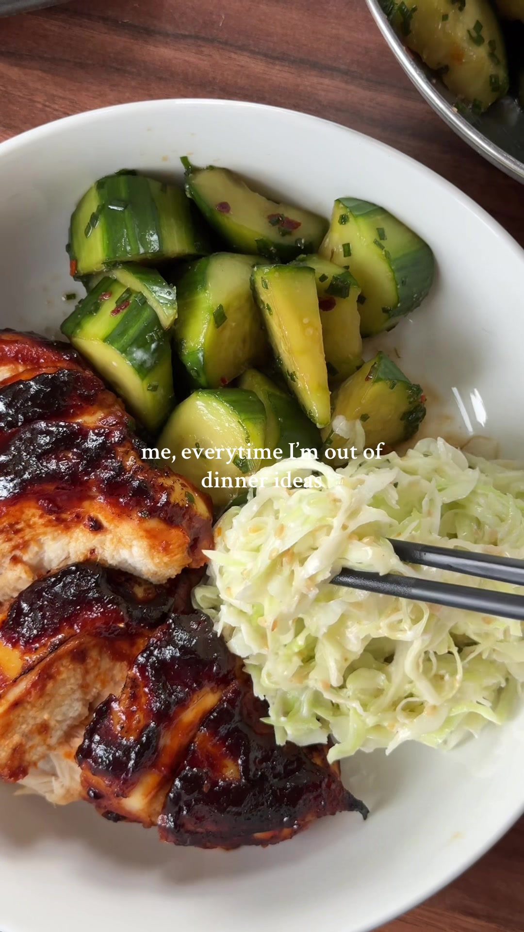 Roasted Korean Chicken with Side Salads