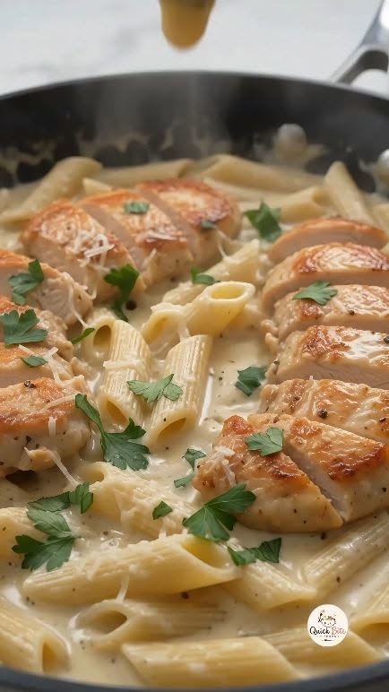One-Pan Creamy Chicken Parmesan Pasta