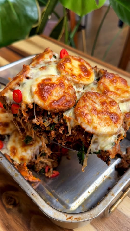 Layered Sweet Potato Bake