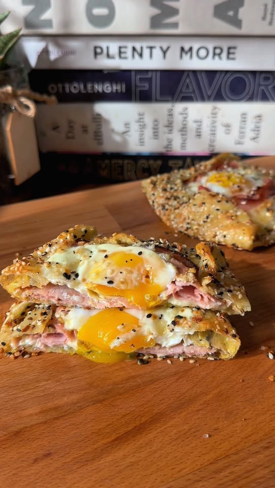 Crispy Rice Paper Ham and Cheese Danish