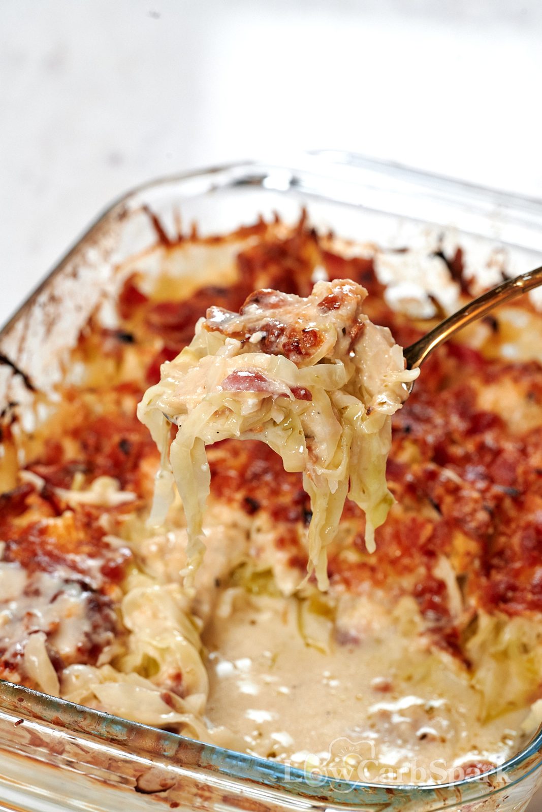 Chicken Alfredo Cabbage Bake