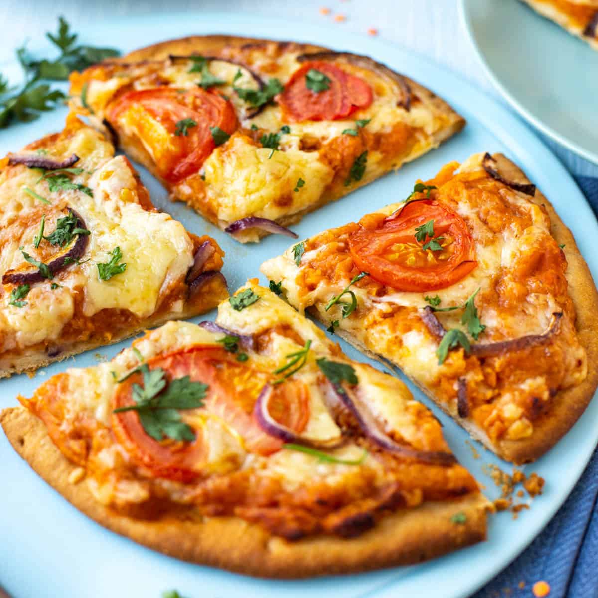 Easy Lentil Pizza (with Regular Crust)