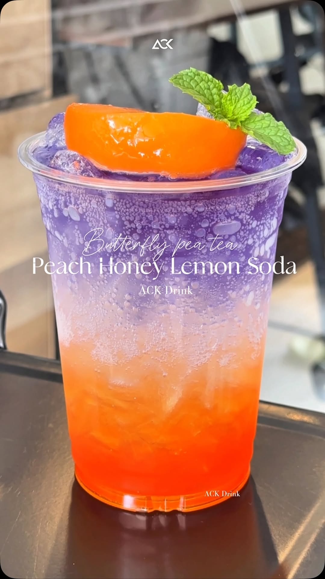 Peach Butterfly Pea Soda