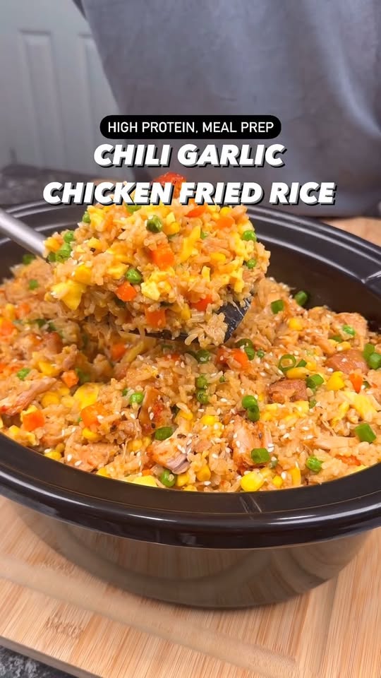 Chili Garlic Chicken Fried Rice