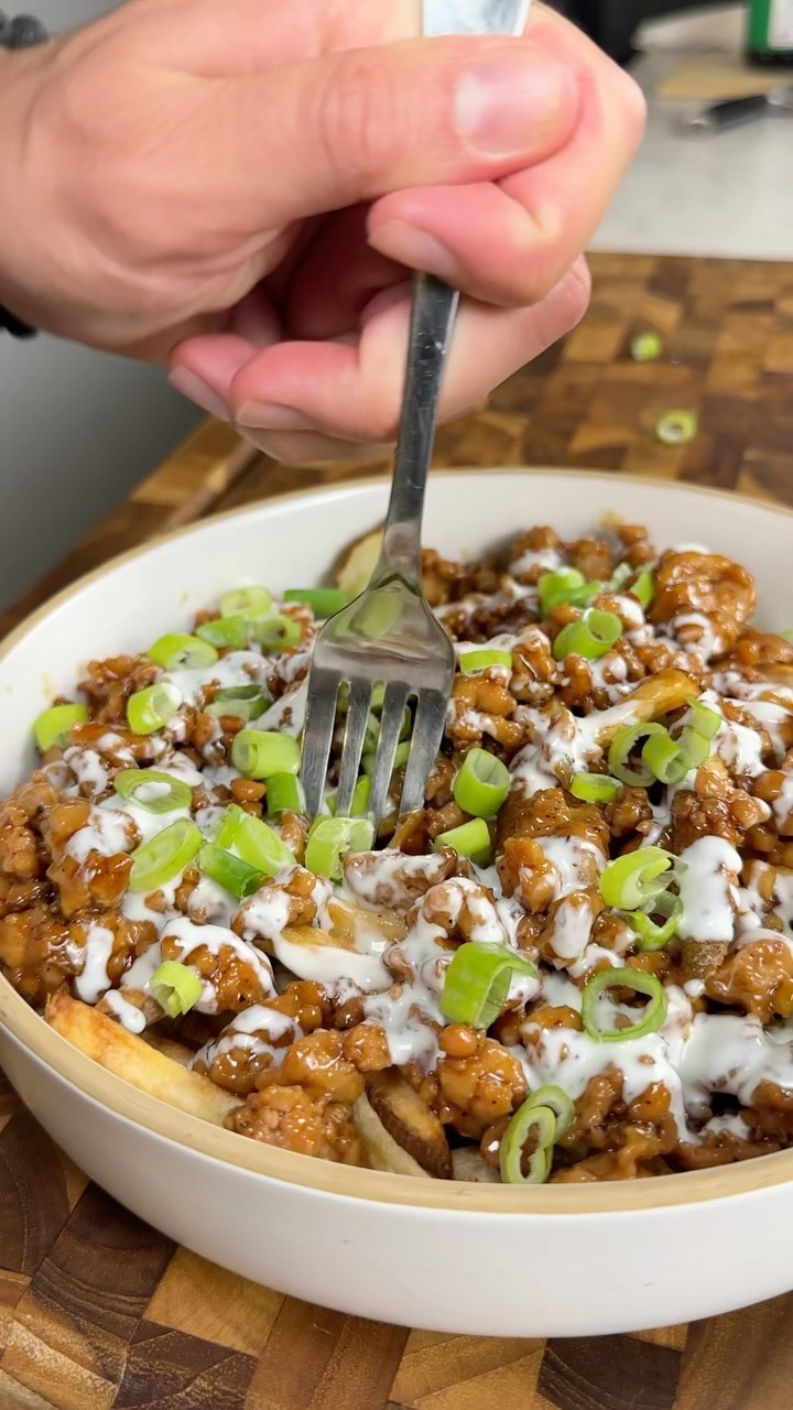 Sticky Garlic High-Protein Loaded Fries
