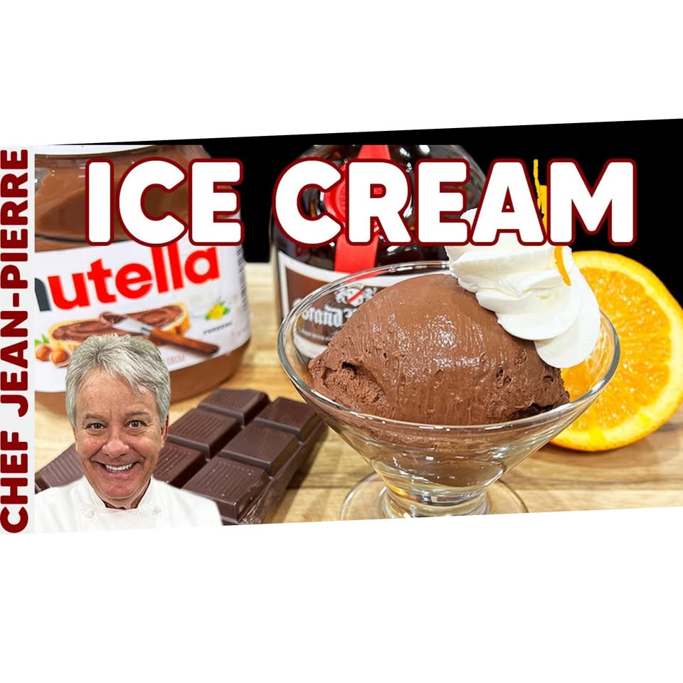 Dark Chocolate Ice Cream with Optional Nutella and Orange