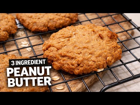 3-Ingredient Peanut Butter Oatmeal Cookies