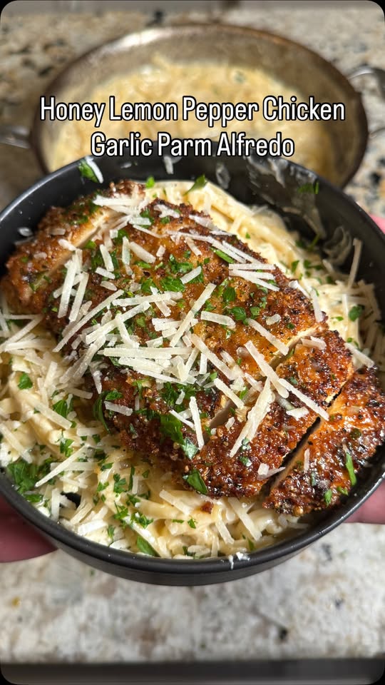 Honey Lemon Pepper Chicken Garlic Parm Alfredo