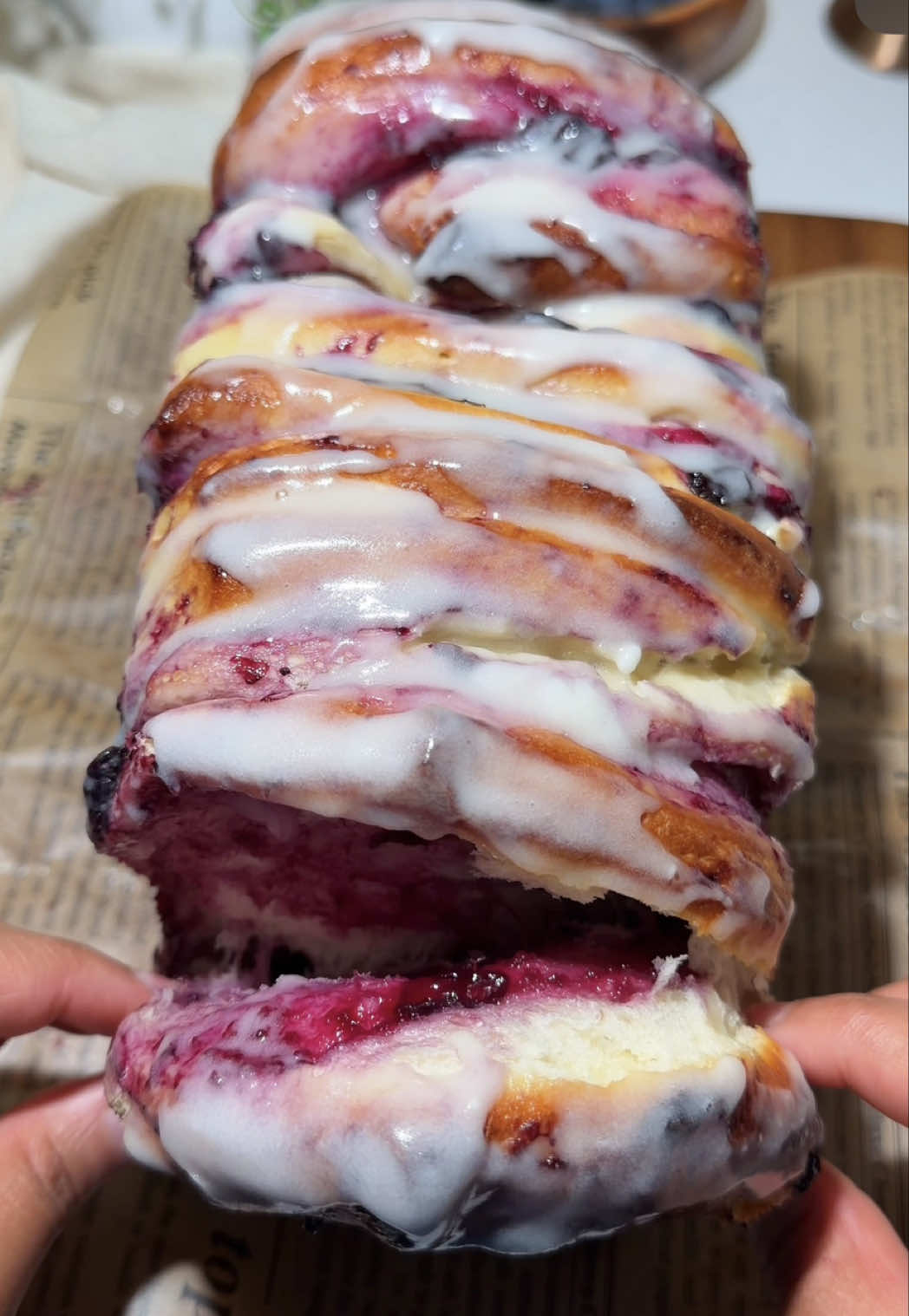 Blueberry Pull Apart Bread