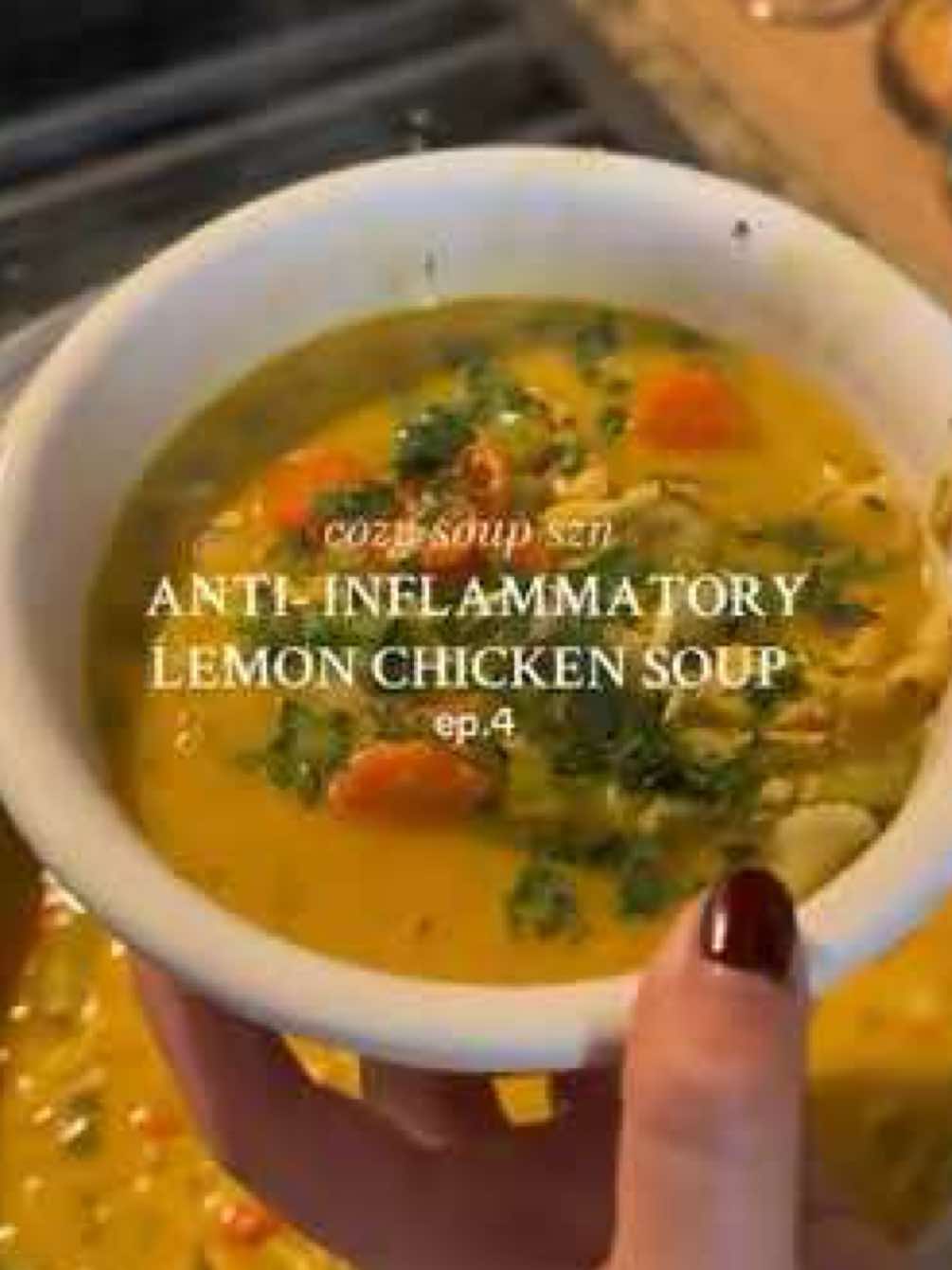 Anti-Inflammatory Lemon Chicken Soup with Creamy Coconut Broth