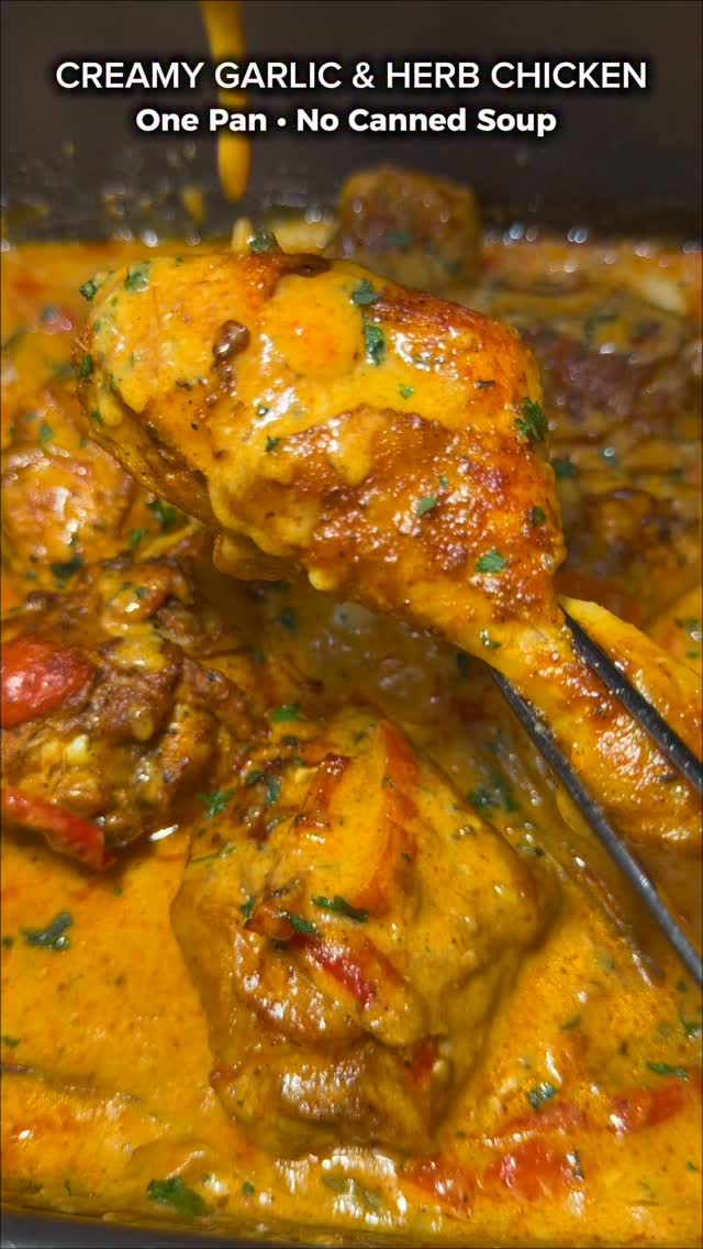 Creamy Garlic & Herb Chicken