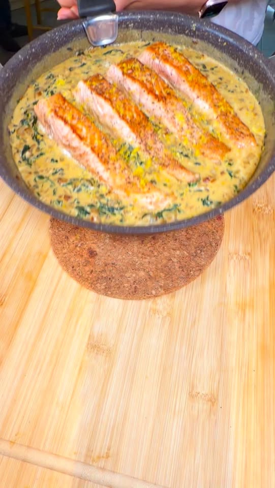 Creamy Lemon Caper Salmon