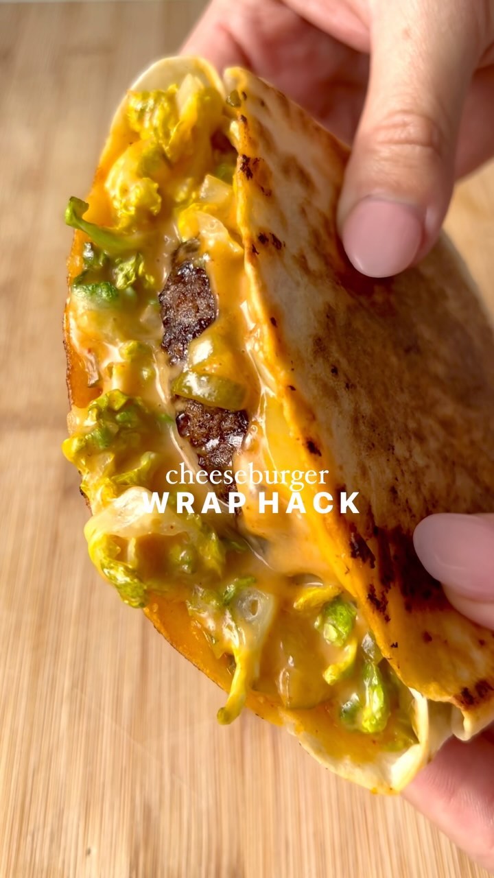Vegan Cheeseburger Wrap Hack