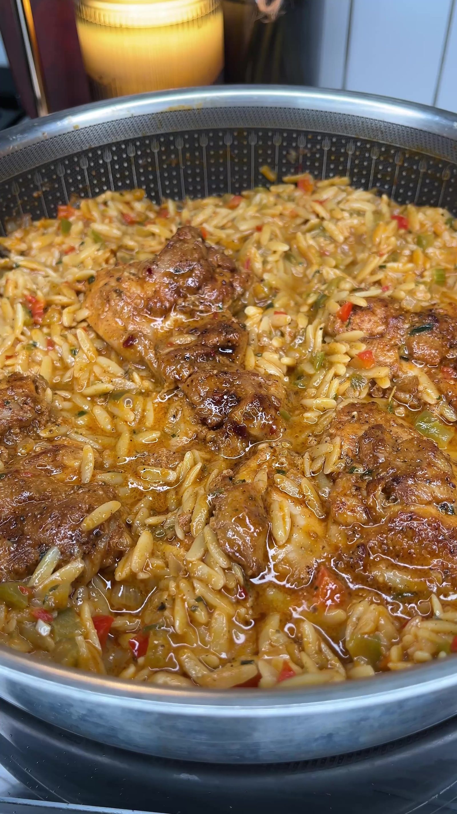 Honey Butter Cajun Chicken & Orzo