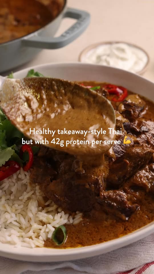 Thai Curried Beef with Creamy Peanut Sauce