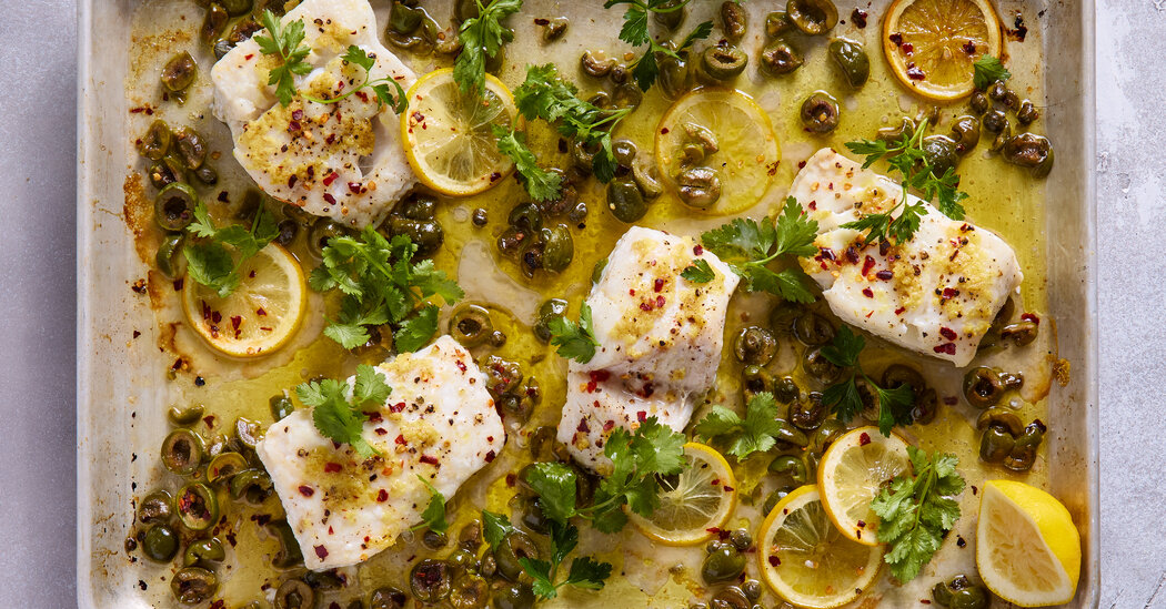 Baked Fish With Olives and Ginger