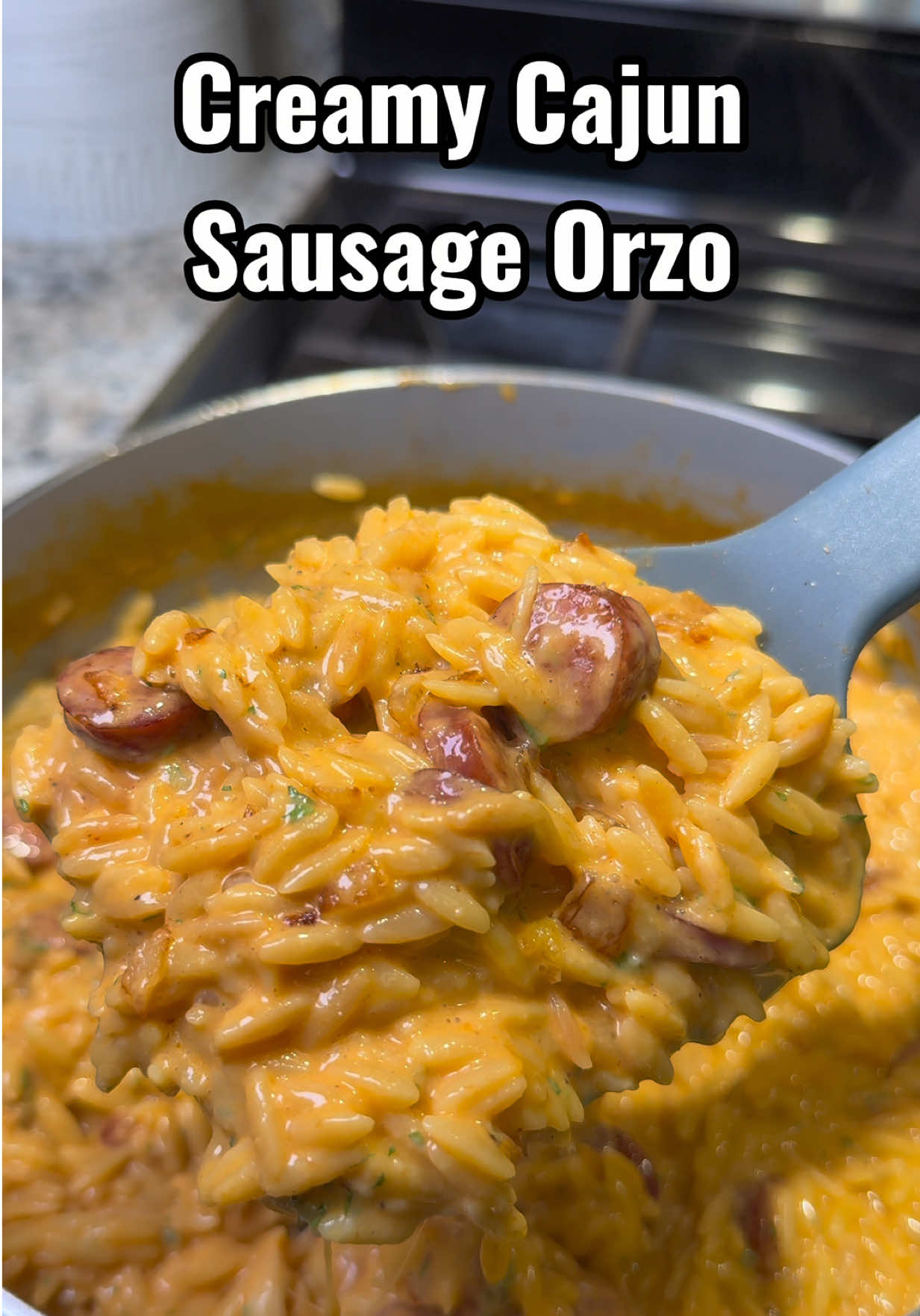 Creamy Cajun Sausage Orzo