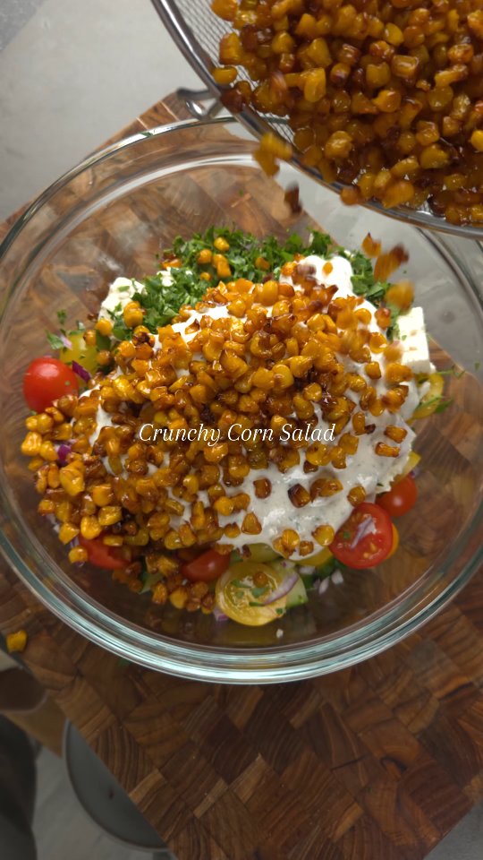 Crispy Corn Salad with Herb Dressing