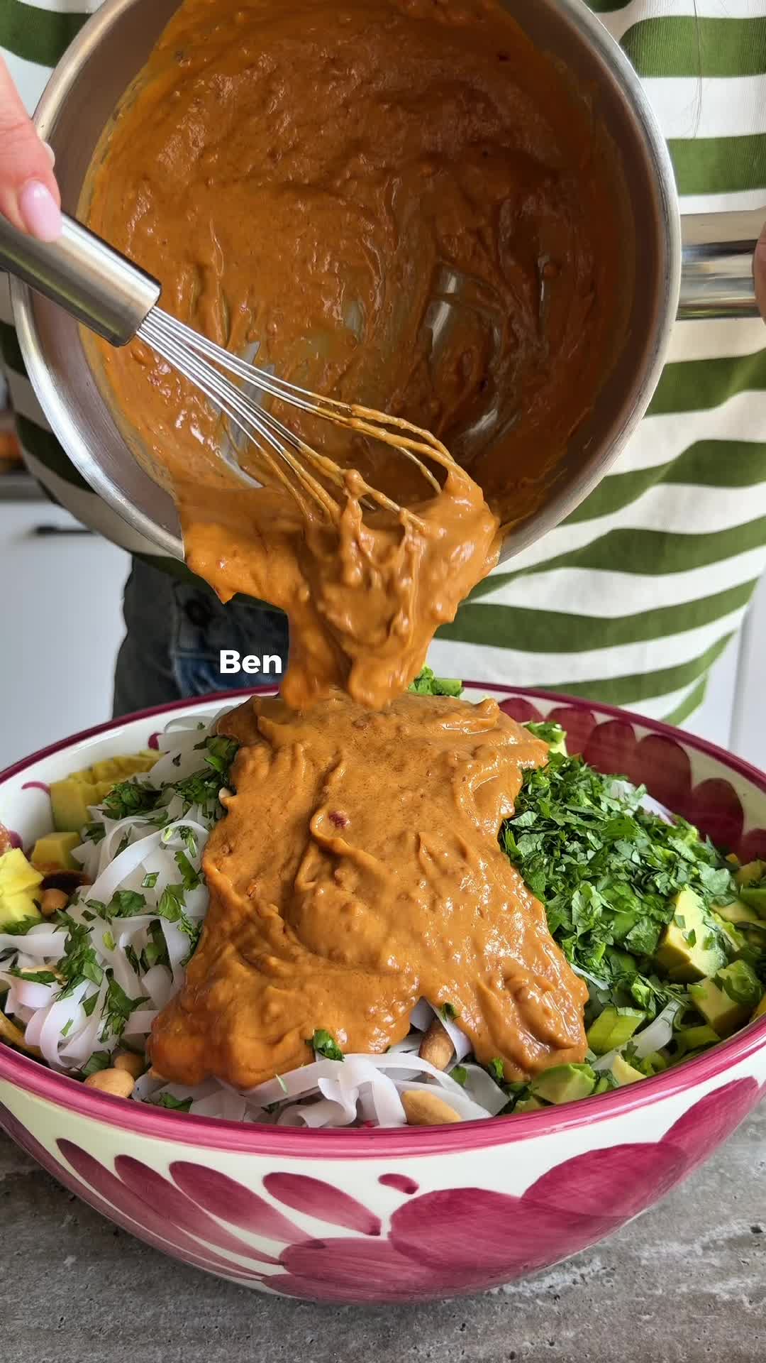 Spring Roll Salad with Peanut Satay Sauce