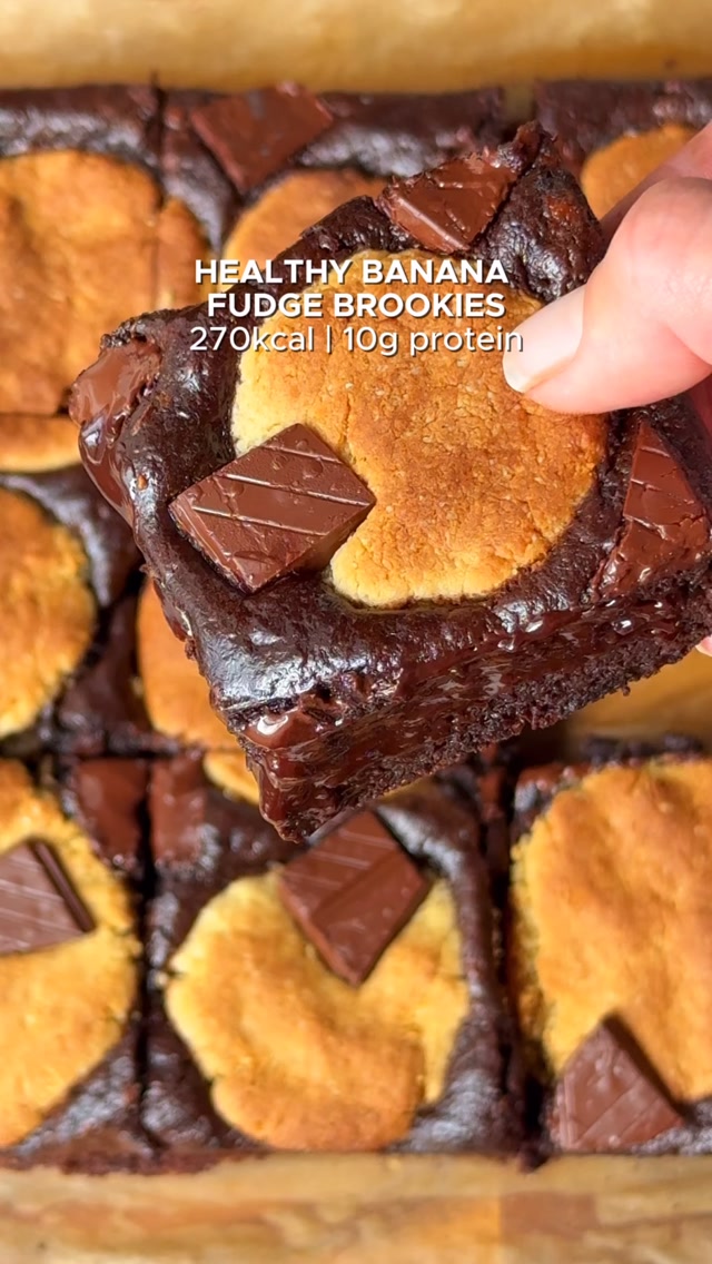 Healthy Banana Fudge Brookies