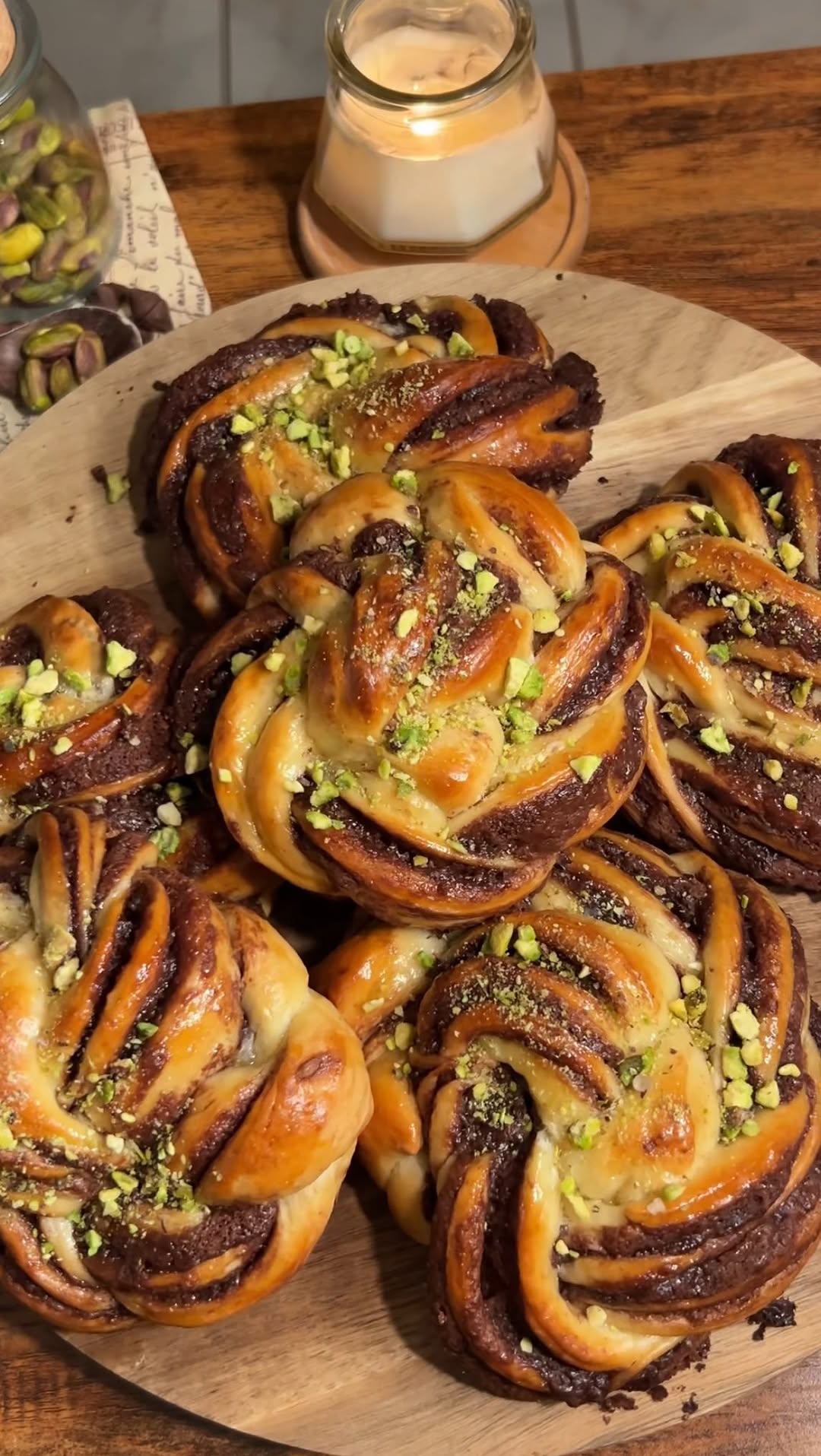 Chocolate Pistachio Twisted Brioche