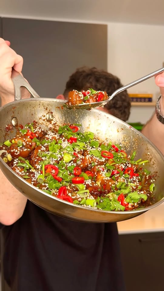 One Pan Sticky Chinese Pork Belly