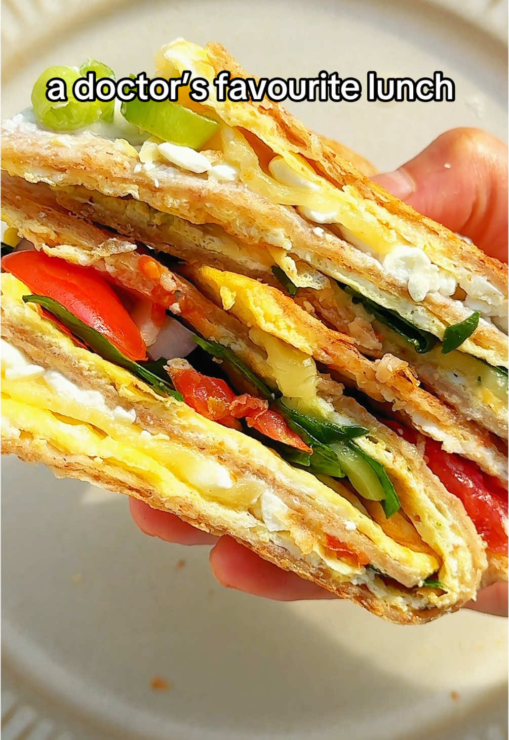 Protein-Packed Egg and Spinach Tortilla Wrap