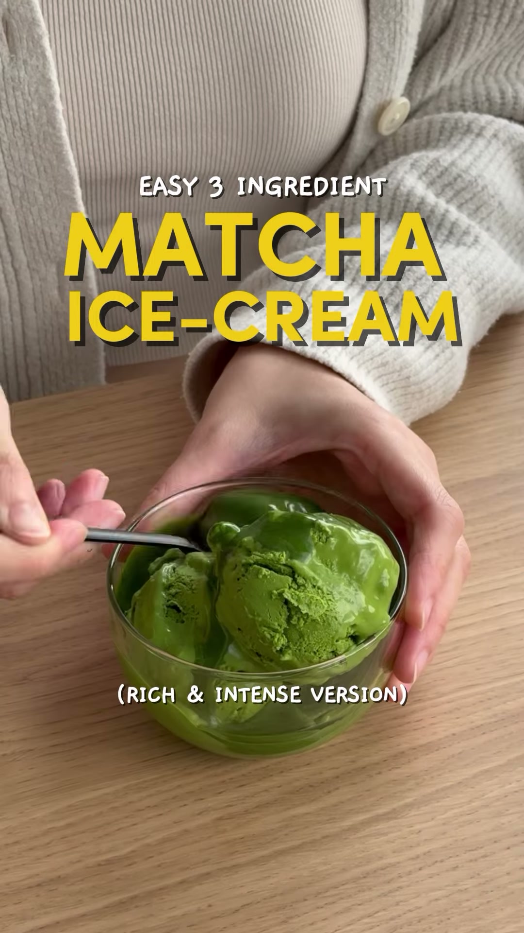 3-Ingredient Bold Matcha Ice Cream