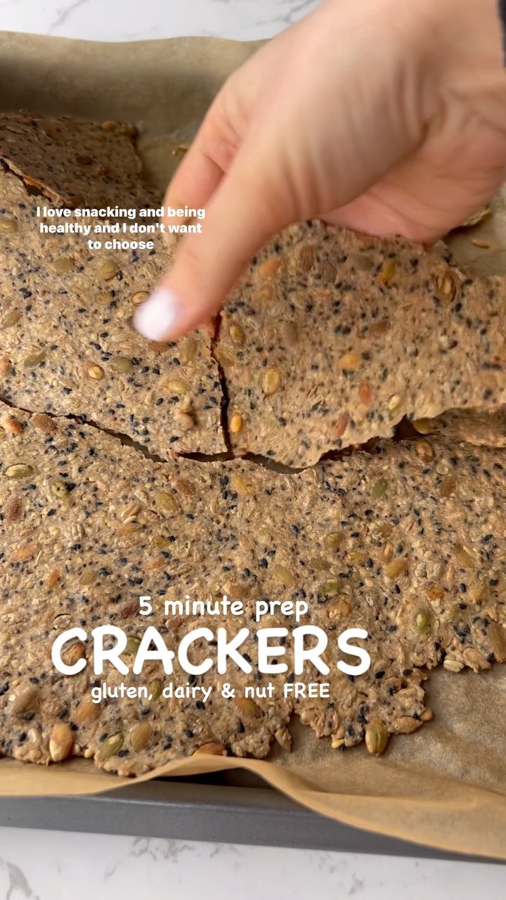 5-Minute Gluten-Free & Nut-Free Seed Crackers