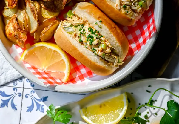 Vegan Mini Lobster Rolls with Smoked Tofu