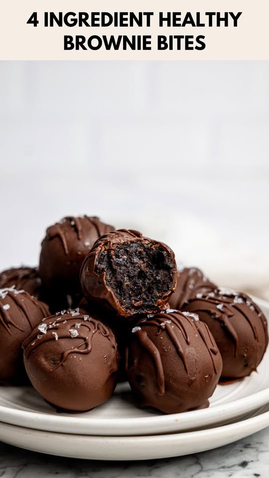 4-Ingredient No-Bake Brownie Bites
