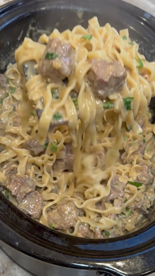 Crockpot Beef Stroganoff