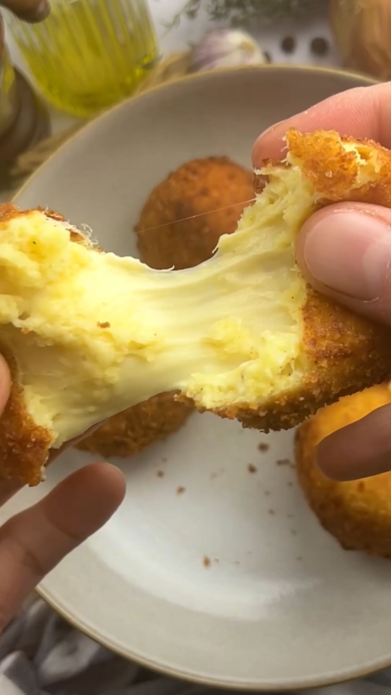 Cheese-Stuffed Potato Balls