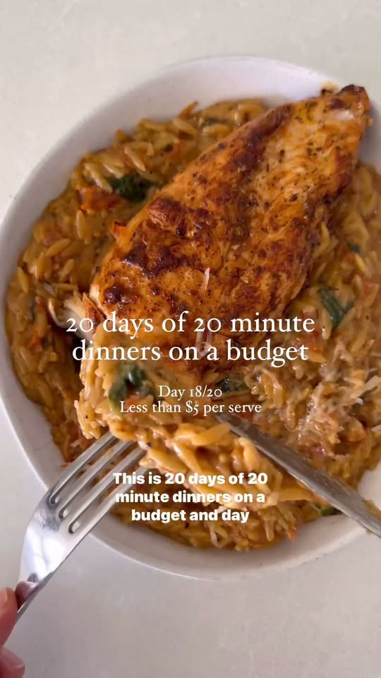 Creamy Tomato Chicken and Risoni (Orzo)